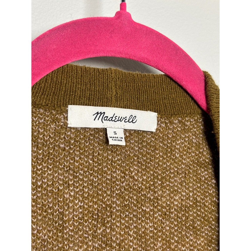 Madewell Mustard Oversized Cardigan Sweater Women's Small Cozy Knit - Picture 6 of 9